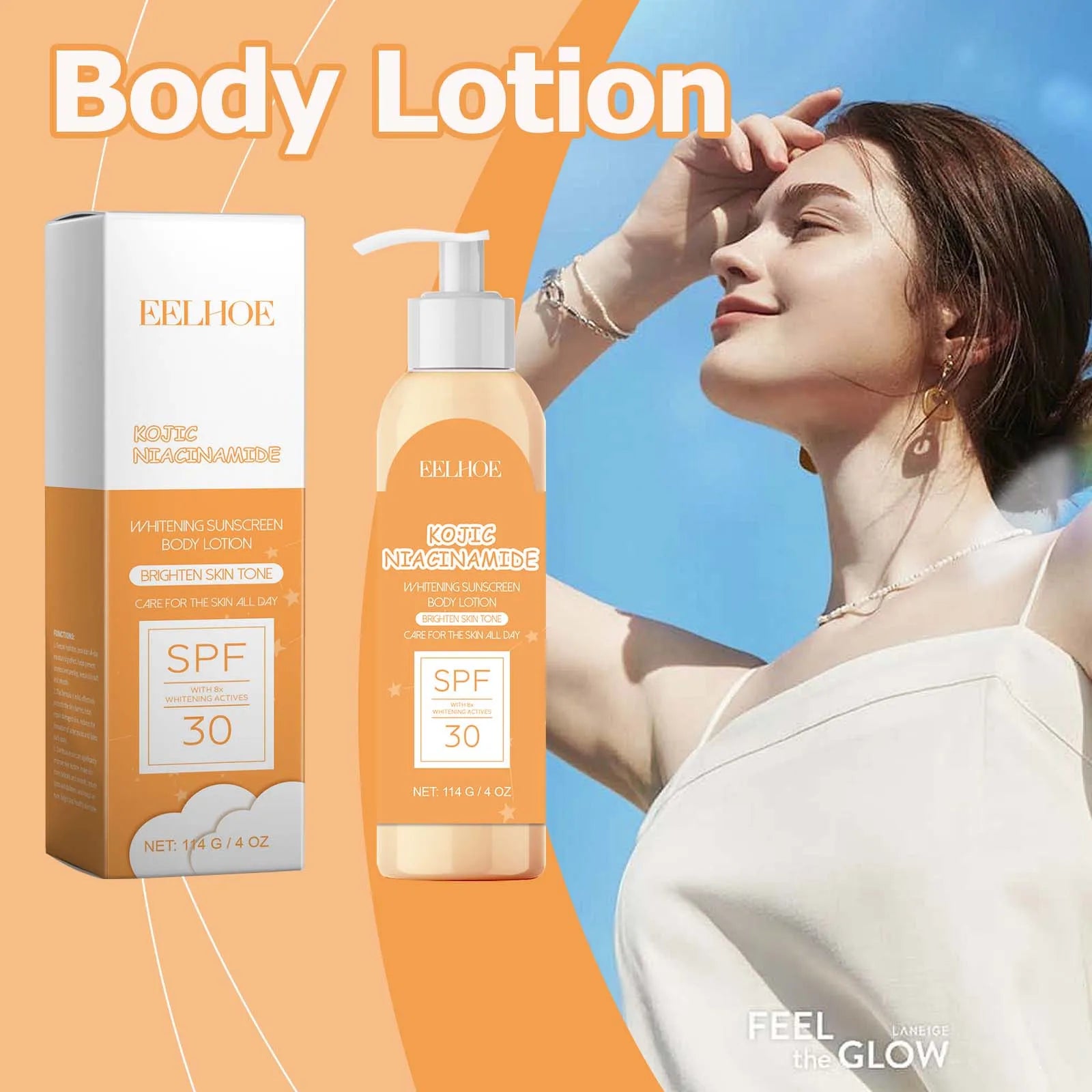 Aapon Mini Market Ltd - Kojic Acid Body Lotion SPF 30+ UV Protection Cream