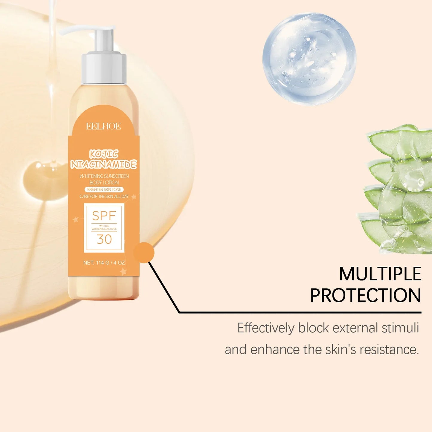 Aapon Mini Market Ltd - Kojic Acid Body Lotion SPF 30+ UV Protection Cream