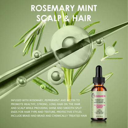 LGRAMER Rosemary Mint Straightening Oil For Scalp & Hair