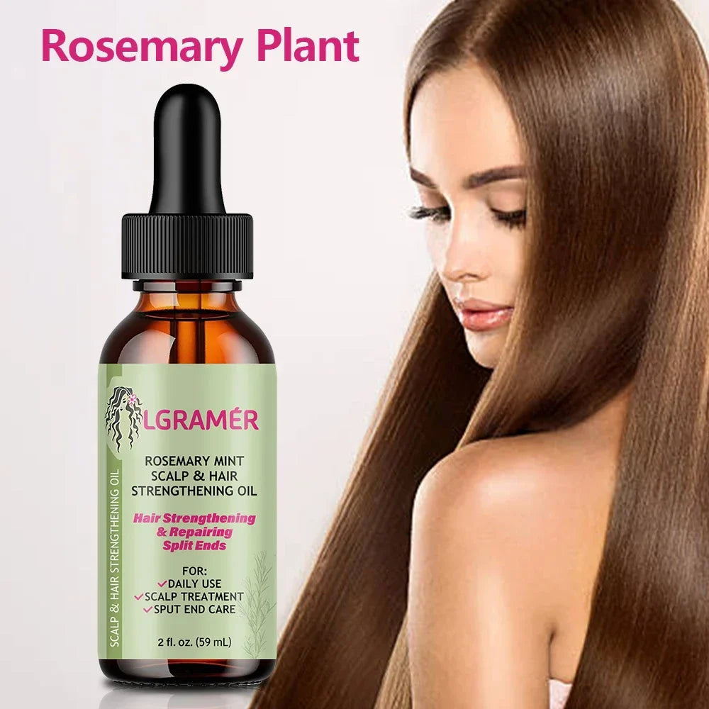 LGRAMER Rosemary Mint Straightening Oil For Scalp & Hair