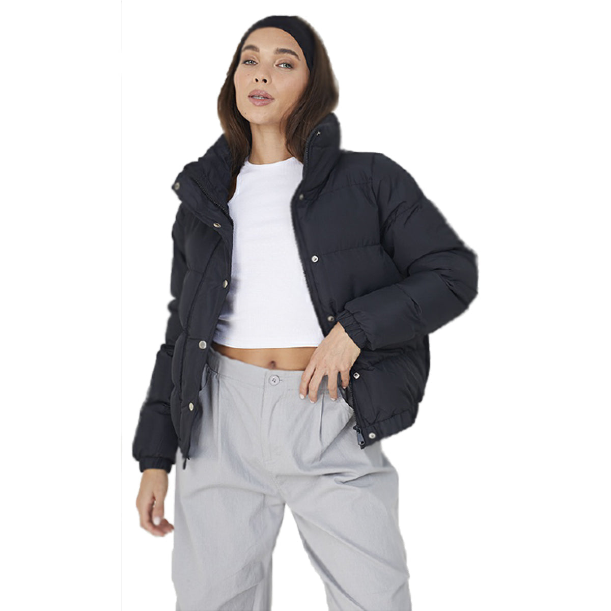 Ladies Brave Soul Slaypeach Puffer Jacket