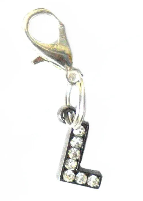 Aaponminimarket A–Z Crystal Letter Pet Charms