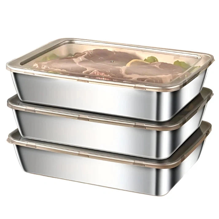 Aaonminimarket Leak-Proof Steel Food Containers