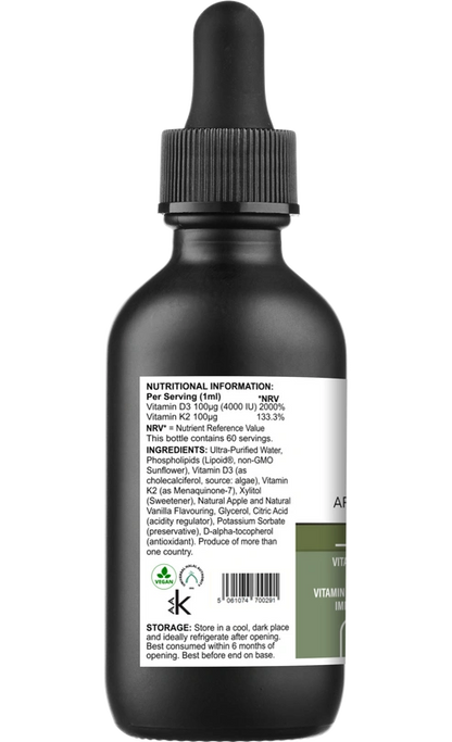 Aaponminimarket Liposomal Vitamin D3 & K2 – Apple & Vanilla Flavour