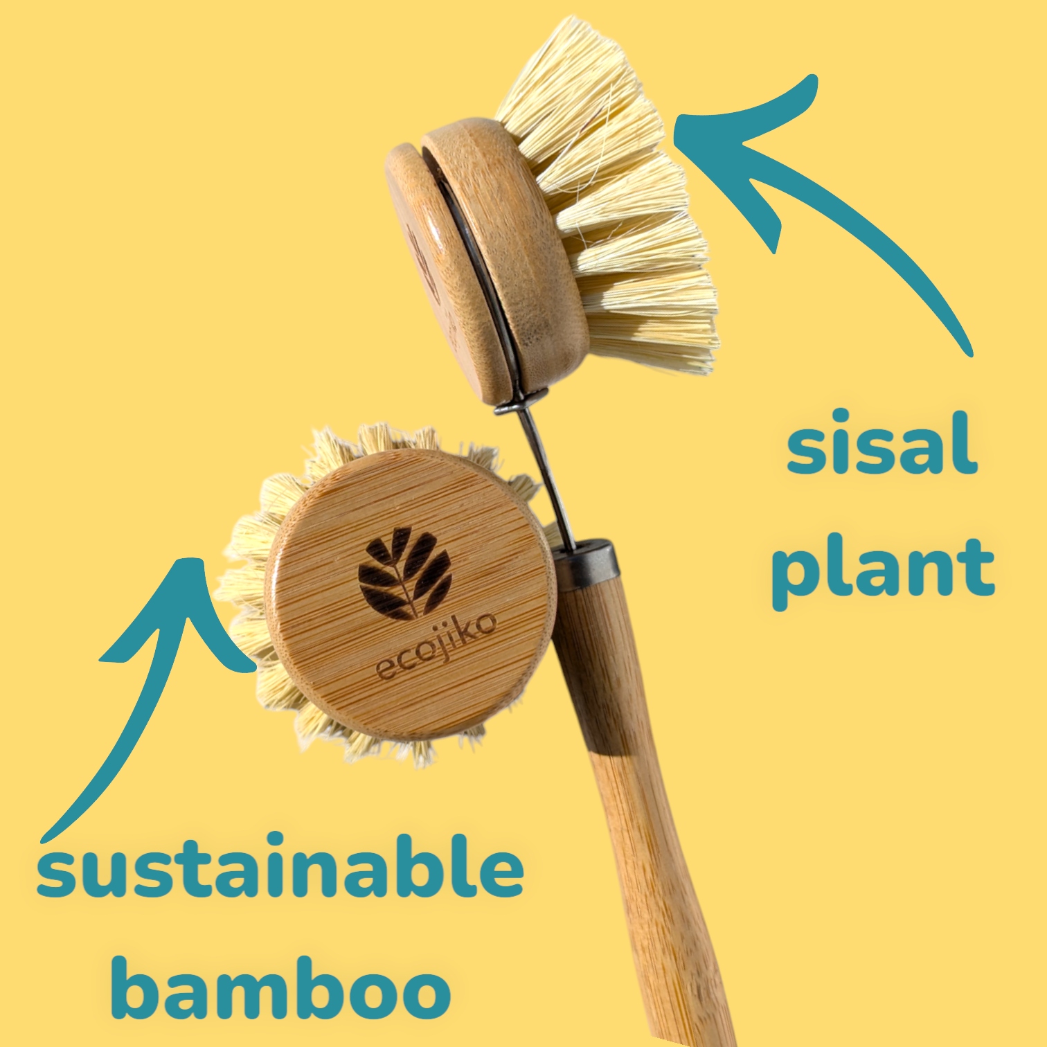 Aapon mini market -Bamboo Dish Brush with Replaceable Head