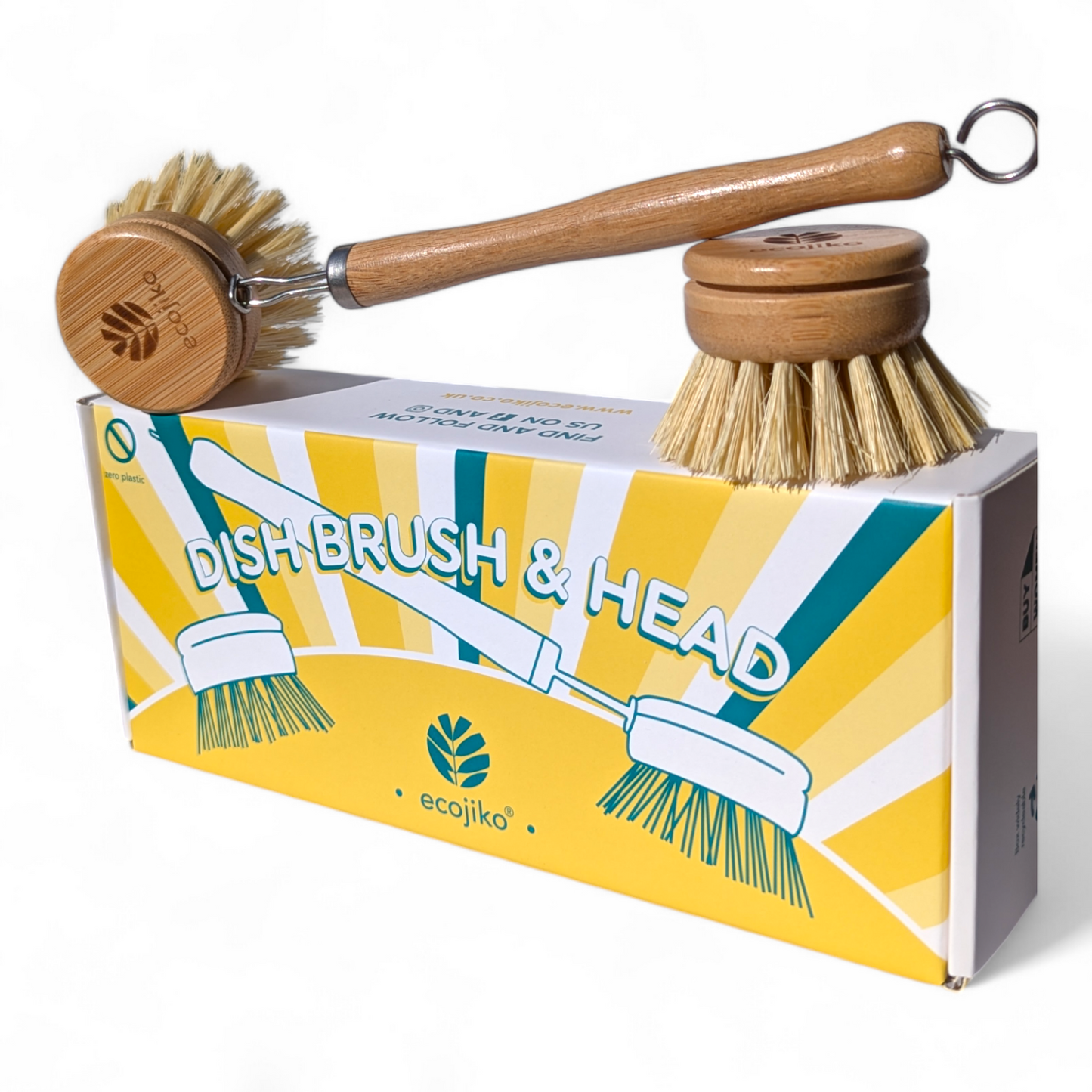Aapon mini market -Bamboo Dish Brush with Replaceable Head