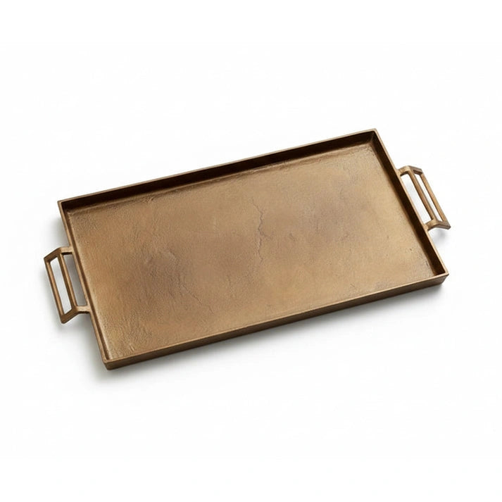 Aaponminimarket Lousine Rustic Bronze Rectangular Serving Tray