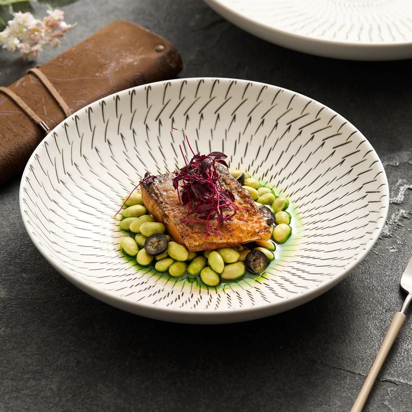 Luxury Japanese-Style Ceramic Dinner Plate