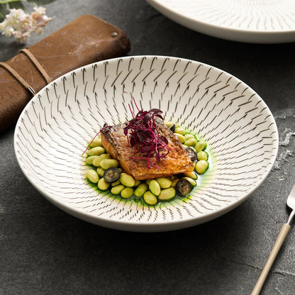 Luxury Japanese-Style Ceramic Dinner Plate