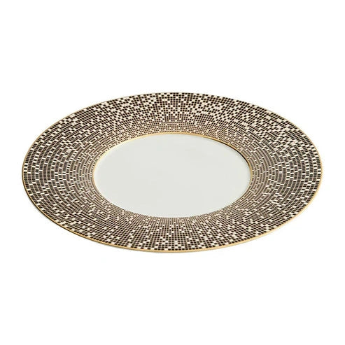 Aaponminimarket Luxury Mosaic Rim Porcelain Dinner Plate