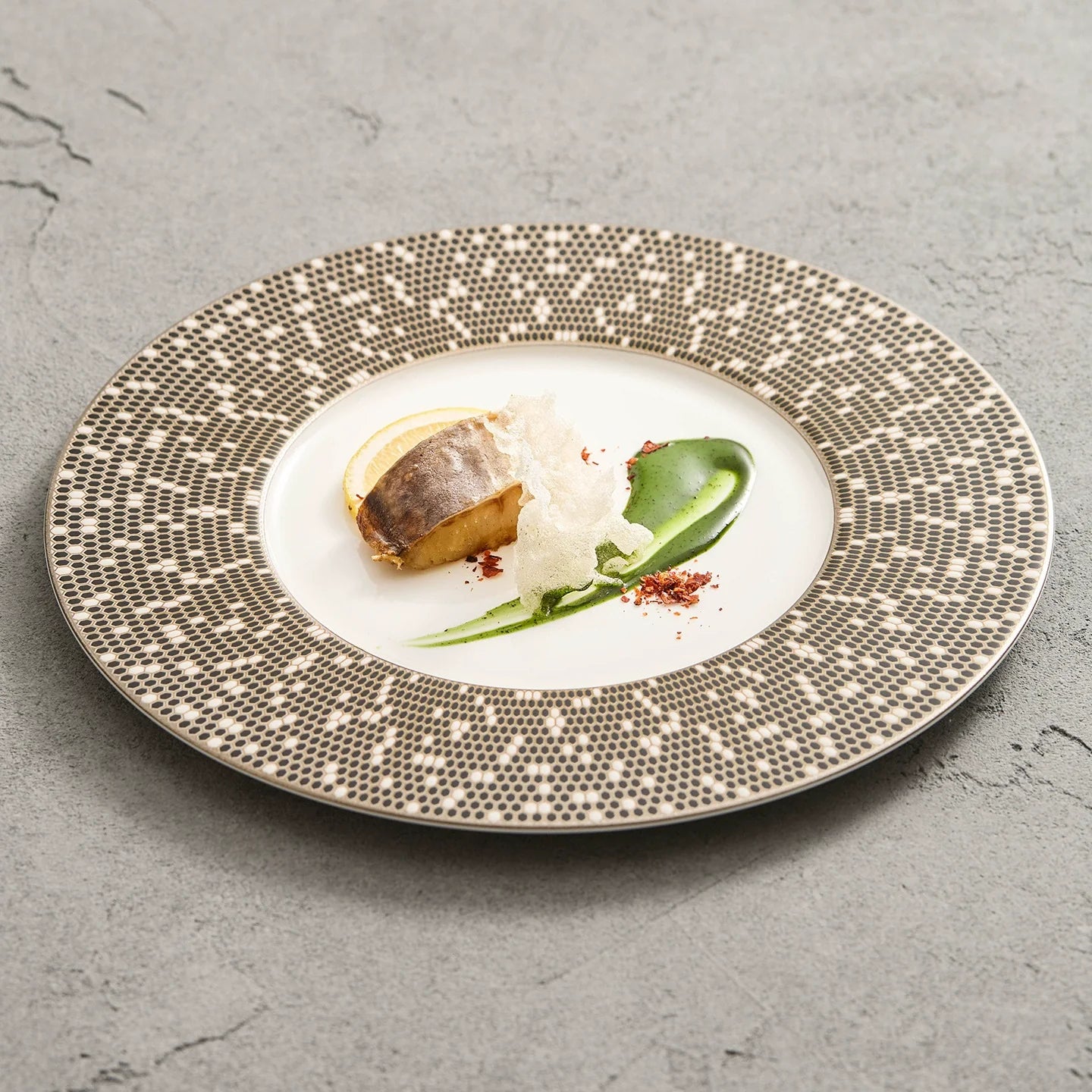 Aapon mini market -Artisanal Mosaic Porcelain Plate