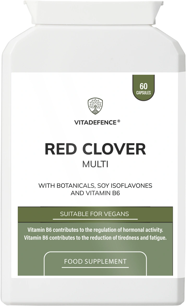 aaponminimarket Red Clover Multi | With Vitamin B6, Zinc, Sage & Siberian Ginseng – 60 Capsules