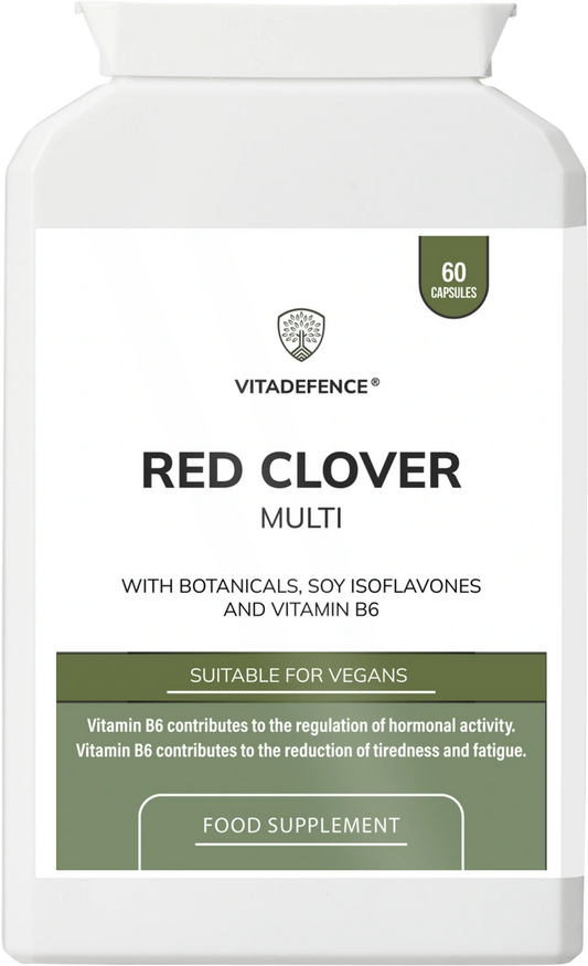 aaponminimarket Red Clover Multi | With Vitamin B6, Zinc, Sage & Siberian Ginseng – 60 Capsules