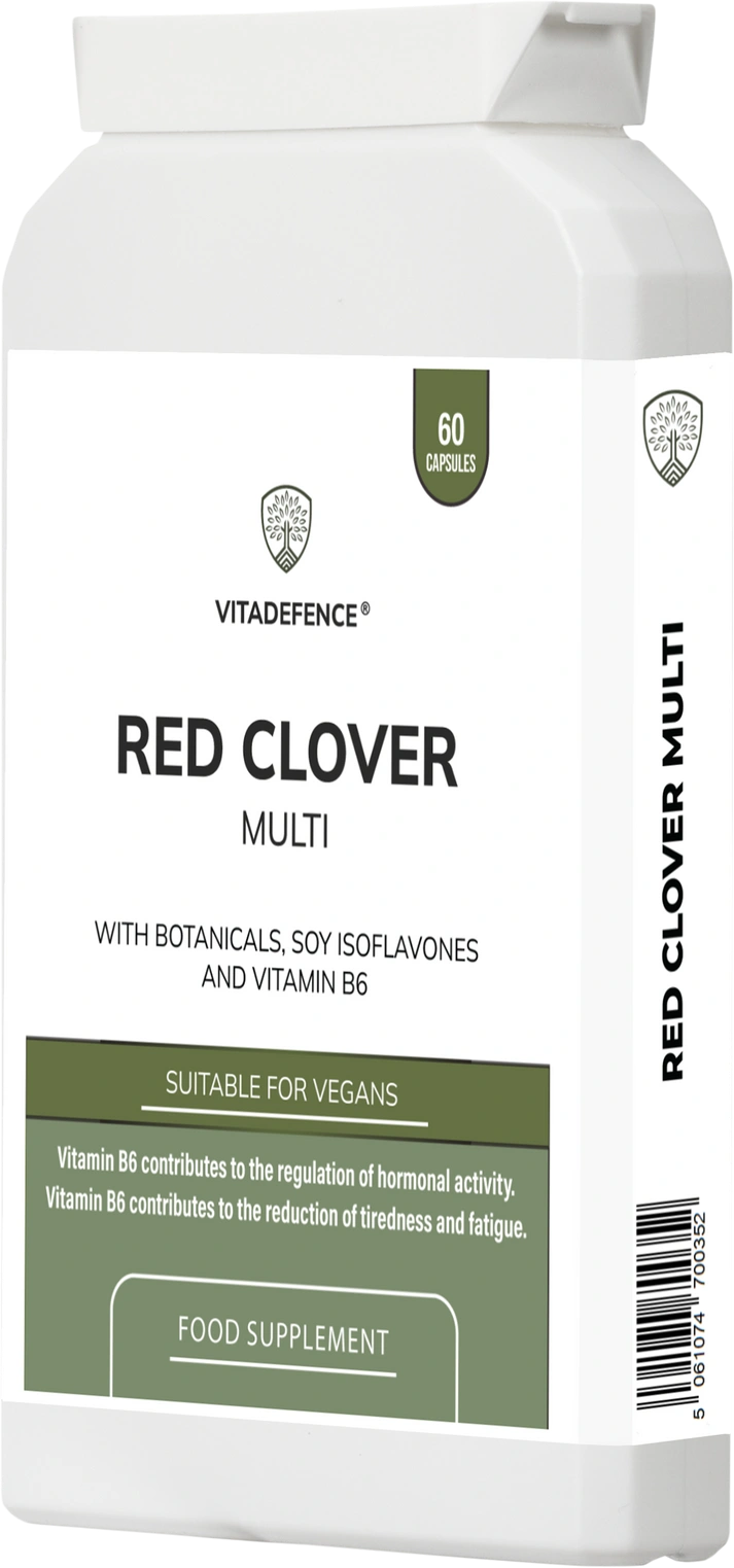aaponminimarket Red Clover Multi | With Vitamin B6, Zinc, Sage & Siberian Ginseng – 60 Capsules