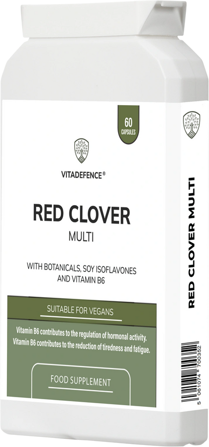 aaponminimarket Red Clover Multi | With Vitamin B6, Zinc, Sage & Siberian Ginseng – 60 Capsules