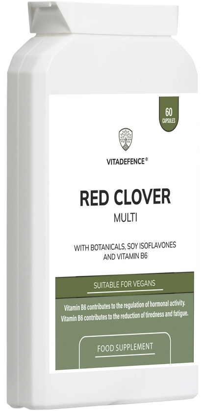 aaponminimarket Red Clover Multi | With Vitamin B6, Zinc, Sage & Siberian Ginseng – 60 Capsules