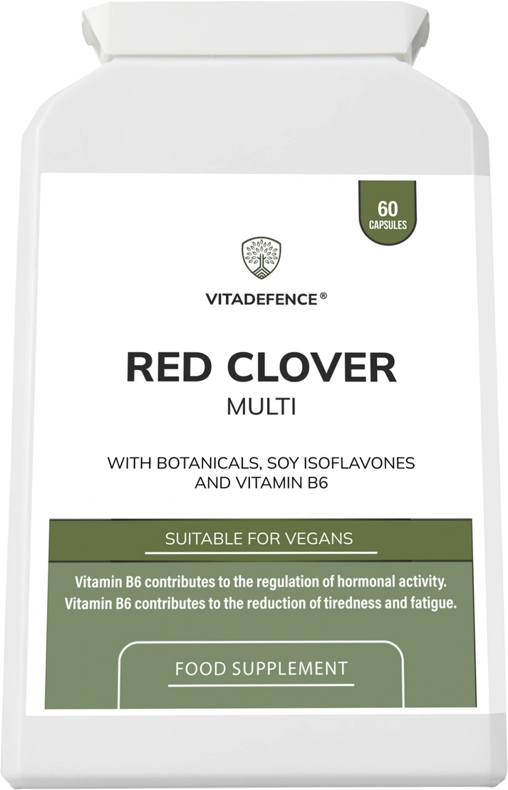 aaponminimarket Red Clover Multi | With Vitamin B6, Zinc, Sage & Siberian Ginseng – 60 Capsules