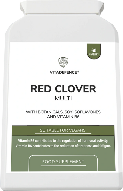 aaponminimarket Red Clover Multi | With Vitamin B6, Zinc, Sage & Siberian Ginseng – 60 Capsules