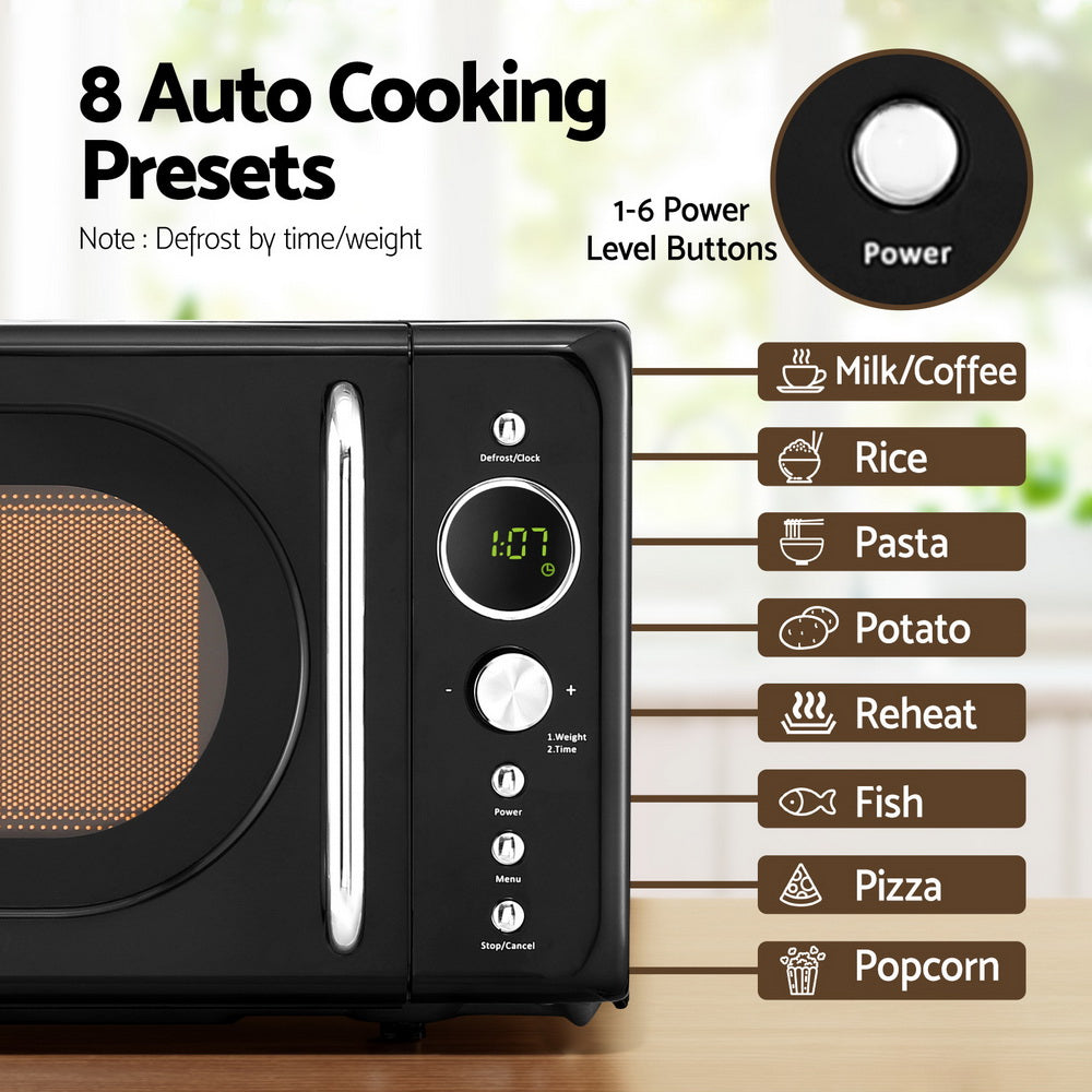 NNEDSZ Devanti 20L Microwave Oven 700W Black-3