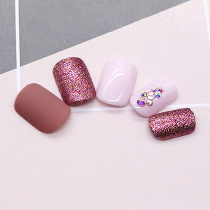 Matte Nude Metal Nails