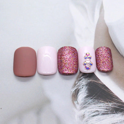 Matte Nude Metal Nails