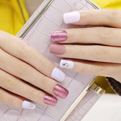 Matte Nude Metal Nails