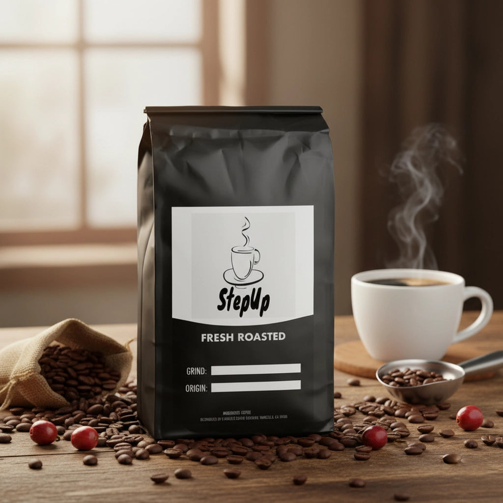 Aapon Mini Market Ltd Max Caff - Medium Light, High-Caffeine, Bold Flavor Tanzania and Indian Robusta