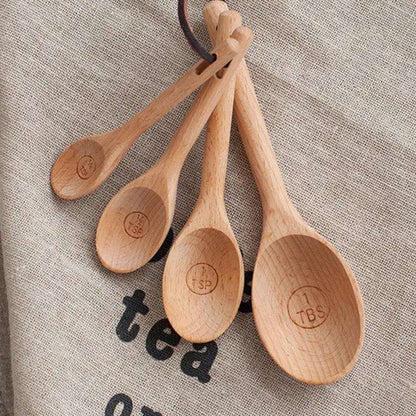 Aapon mini market -Measuring Wood Tablespoon Set