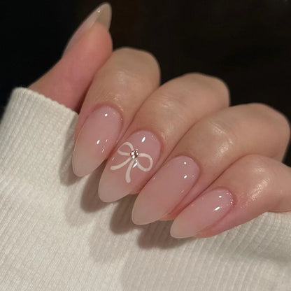 Medium-length Acrylic Almond Fake Nails