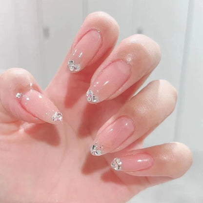 Medium-length Acrylic Almond Fake Nails