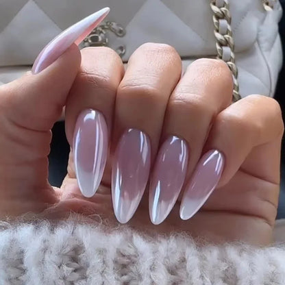 Medium-length Acrylic Almond Fake Nails