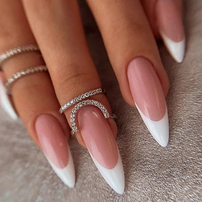 Medium-length Acrylic Almond Fake Nails