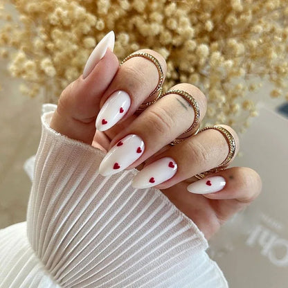Medium-length Acrylic Almond Fake Nails
