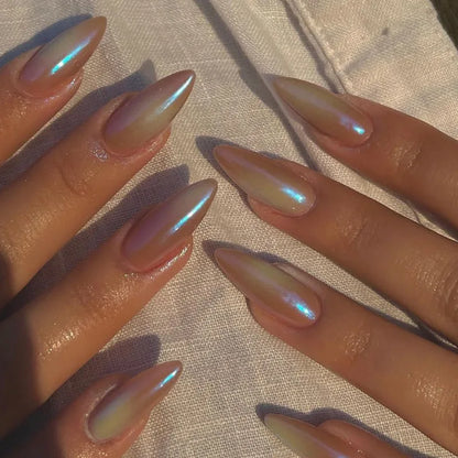 Medium-length Acrylic Almond Fake Nails