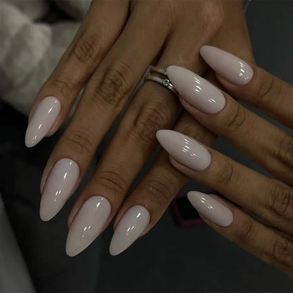 Medium-length Acrylic Almond Fake Nails
