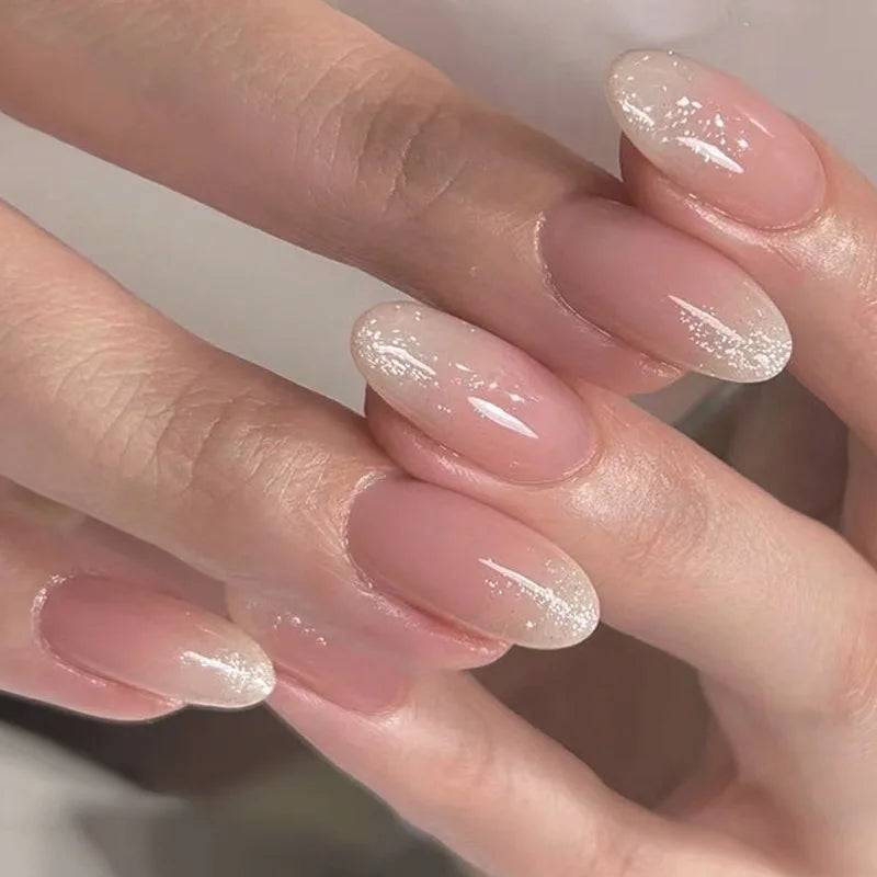 Aapon Mini Market Ltd Medium-length Acrylic Almond Fake Nails