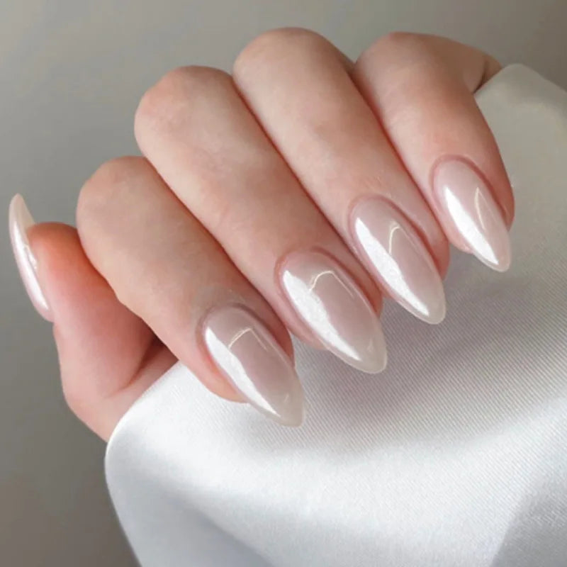 Medium-length Acrylic Almond Fake Nails