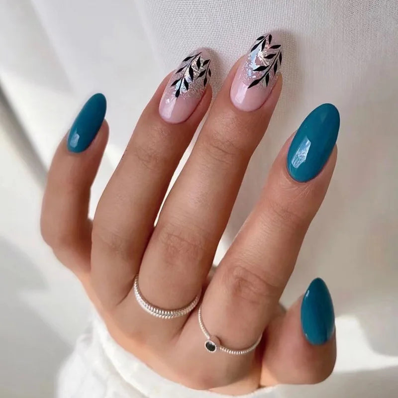 Aapon Mini Market Ltd Medium-length Acrylic Almond Fake Nails