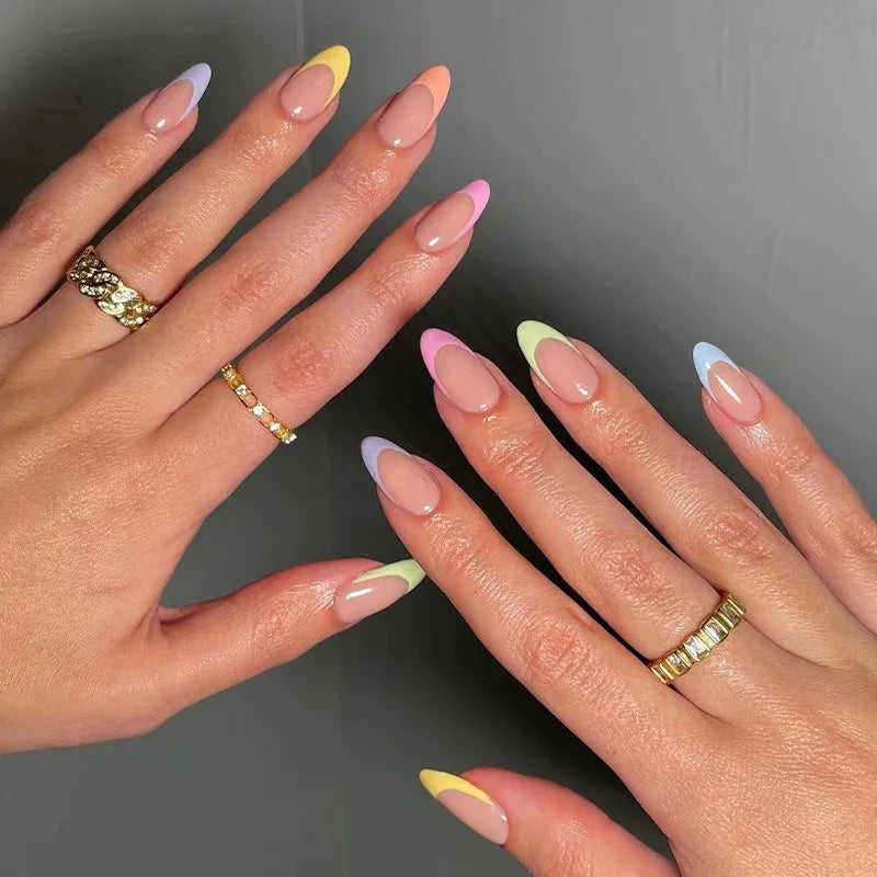 Aapon Mini Market Ltd Medium-length Acrylic Almond Fake Nails