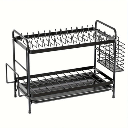 Aapon mini market -Metal Kitchen Dish Rack with Drainboard