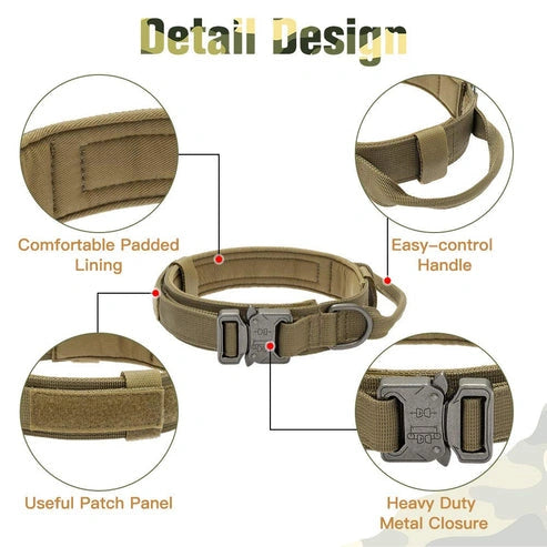 Aaponminimarket Military Tactical Dog Collar & Leash
