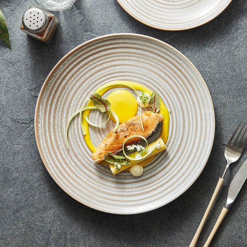 Aapon mini market -Nordic Ripple Ceramic Dinner Plate