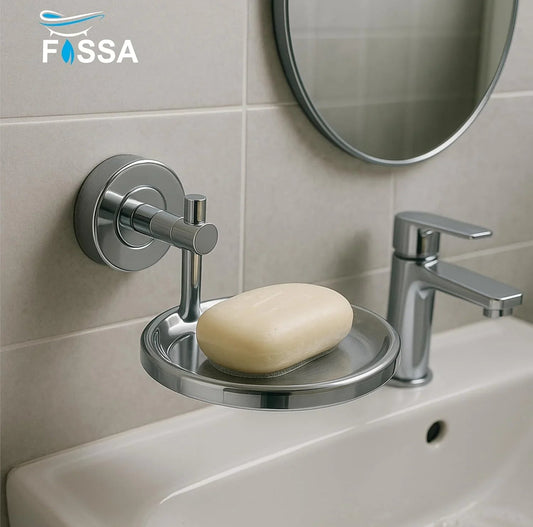 Round Stainless Steel Wall Mounted Soap Dish –Silver