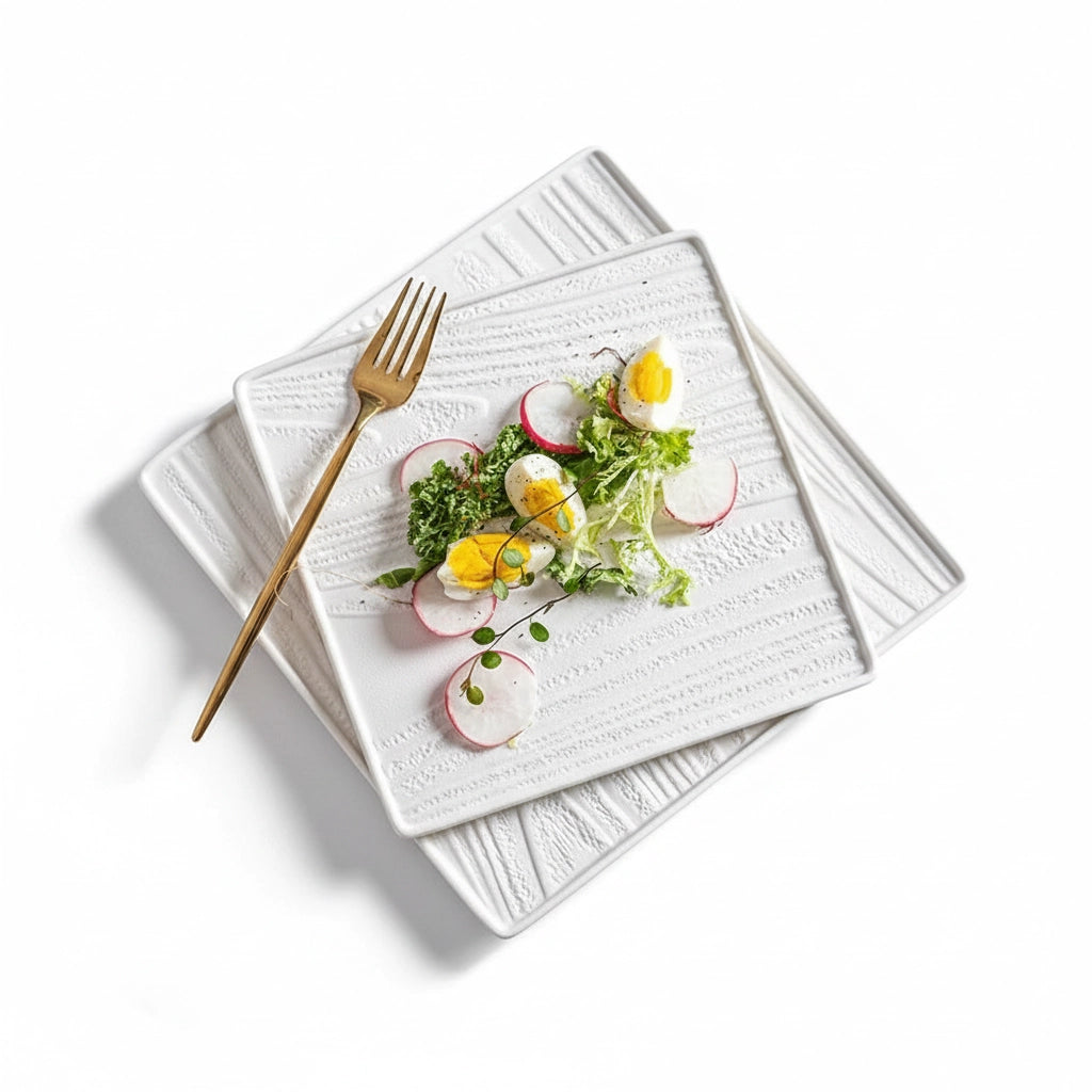 Aapon mini market -Modern Square Ceramic Dinner Plate