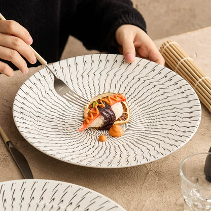 Aapon mini market - Radiant Pattern Ceramic Dinner Plate