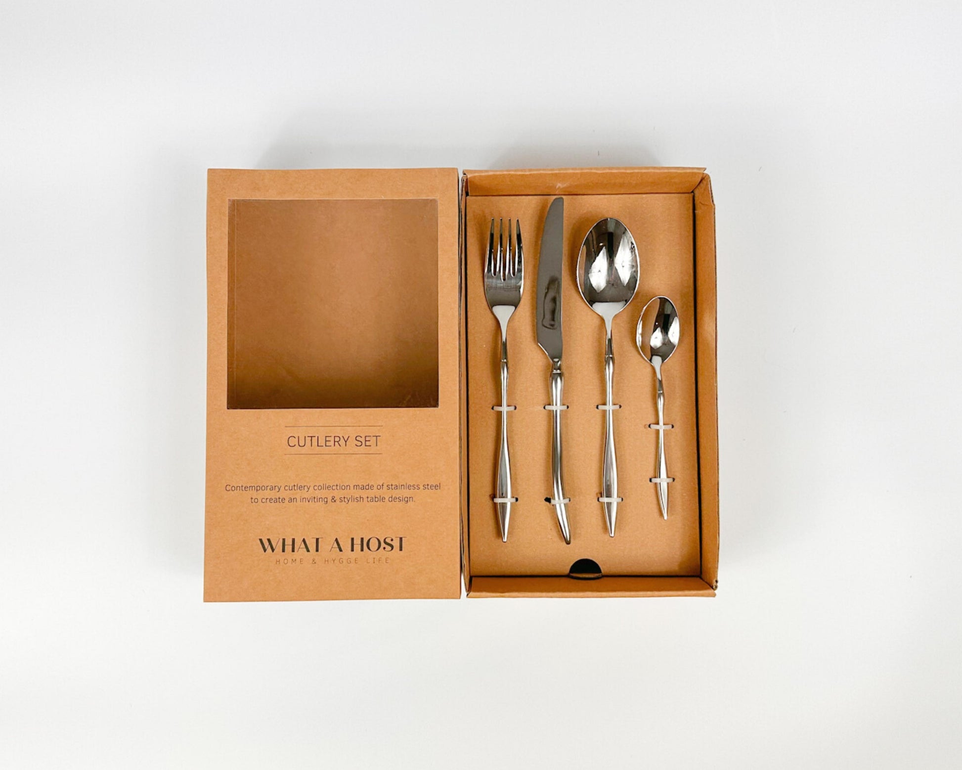 Aapon mini market -Monaco Silver Stainless Steel Cutlery Sets x16/24 pieces