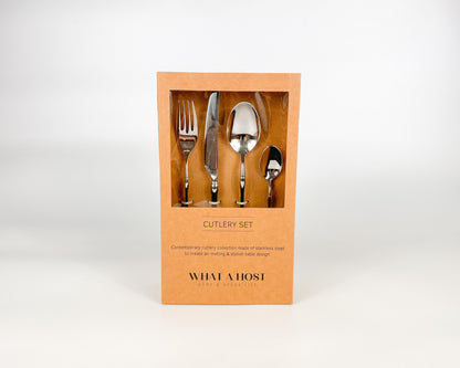 Aapon mini market -Monaco Silver Stainless Steel Cutlery Sets x16/24 pieces