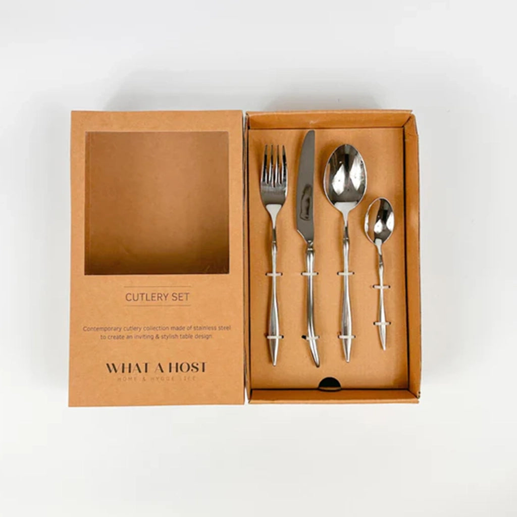 Aapon mini market -Monaco Silver Cutlery Set 16/24pc