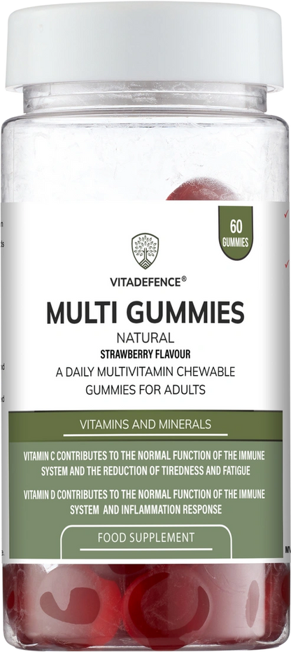 Aaponminimarket Multi Gummies – Natural Strawberry Flavour – 60 Gummies