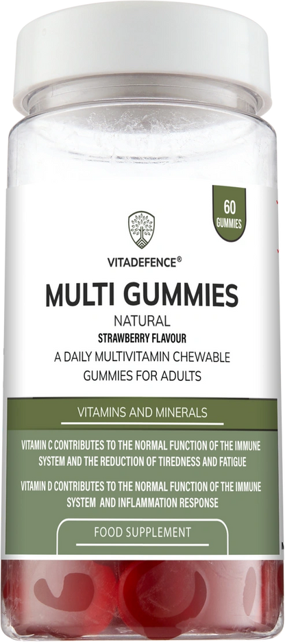 Aaponminimarket Multi Gummies – Natural Strawberry Flavour – 60 Gummies